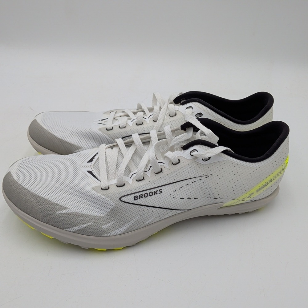 Brooks Draft XC Men's 11 NEW Running White  Spikes 1000391D129 Cross Country
